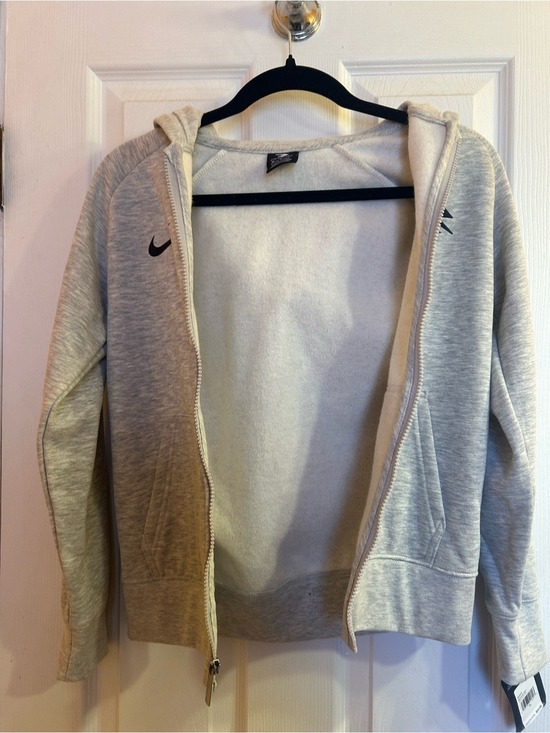 Nike Other - Nike Light Gray Full-Zip Fleece Hoodie Jacket